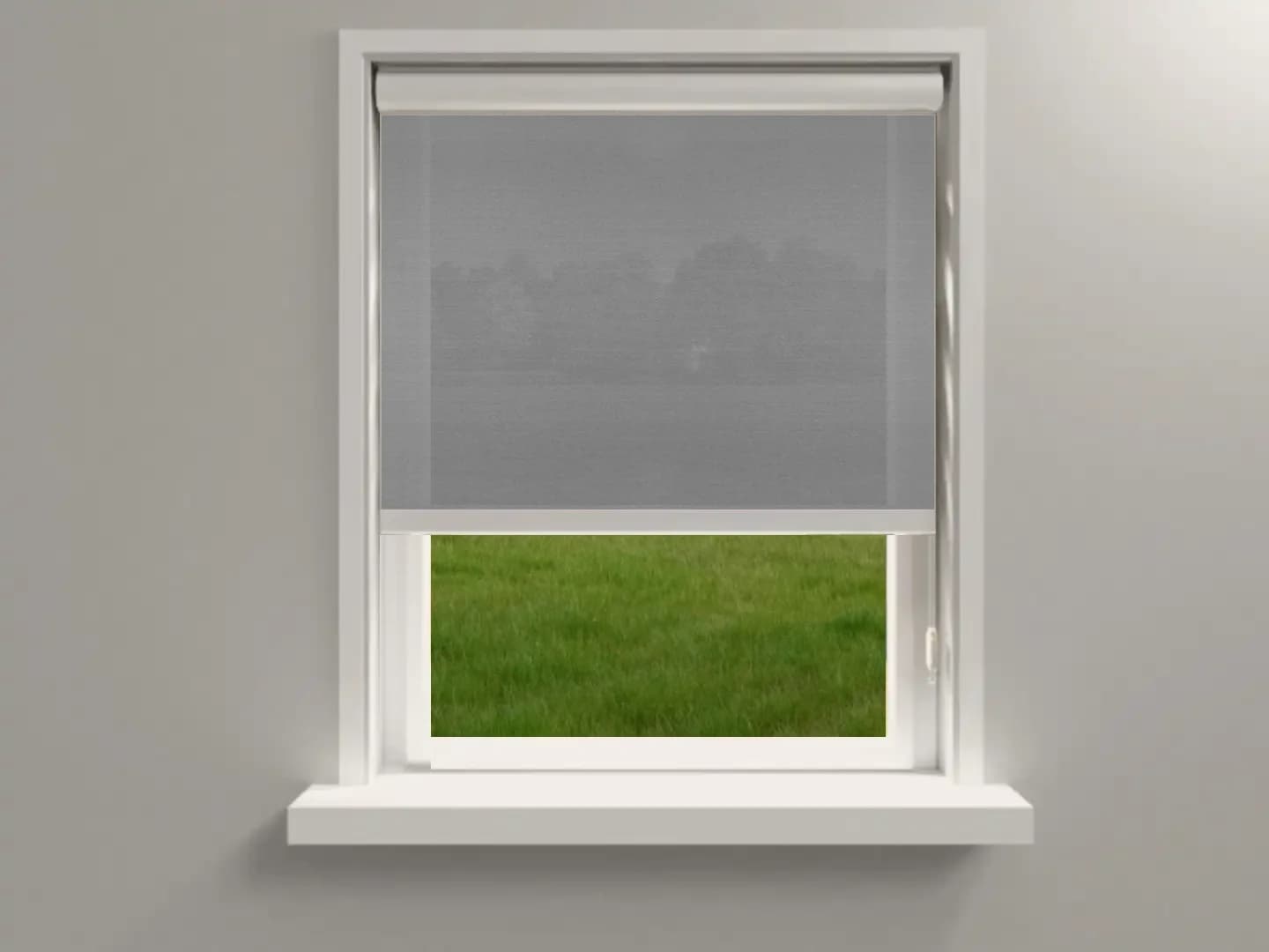 Rolgordijn Screen Staalgrijs